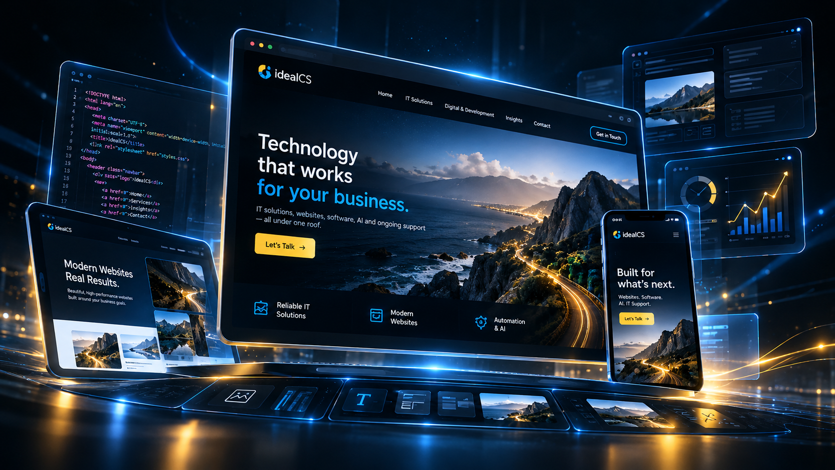 Website design concept by Ideal Computer Solutions